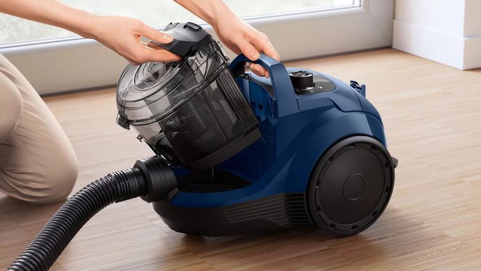 Bosch Пылесос контейнерный, 550Вт, НЕРА13, синий BGS21X320 фото