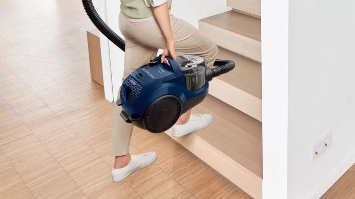 Bosch Пылесос контейнерный, 550Вт, НЕРА13, синий BGS21X320 фото