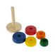 Пирамидка nic деревянная Коническая разноцветная 5 - магазин Coolbaba Toys