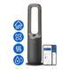 Philips Кліматичний комплекс Philips Air Performer 9000, 48м2, 185м3/год, пулт ДУ, HEPA +вугільний фільтр + попередній, очистка, нагріз, зволоження повітря, сірий