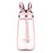 ARDESTO Пляшка для води ARDESTO Bunny 600мл, пластик, рожевий