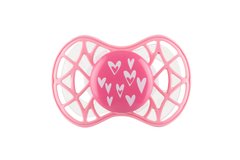 Пустушка Nuvita 7084 Air55 Cool ортодонтична 6m+ "сердечки" рожева NV7084PY фото