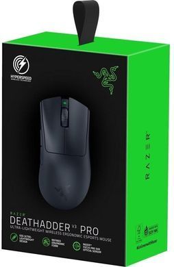 Razer Миша Deathadder V3 Pro, USB-A/WL/BT, чорний RZ01-04630100-R3G1 фото