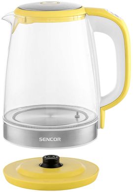 Электрочайник Sencor Series 2000, 2л, Strix, стекло, 5 темп.реж, желтый SWK2196YL фото