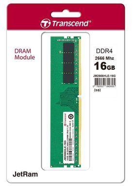 Transcend DDR4-2666 U-DIMM (JetRam)[Пам'ять ПК DDR4 16GB 2666] JM2666HLE-16G фото