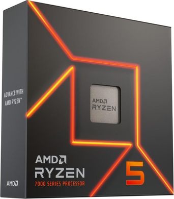 AMD Центральний процесор Ryzen 5 7600X 6C/12T 4.7/5.3GHz Boost 32Mb Radeon Graphics AM5 105W w/o cooler Box 100-100000593WOF фото