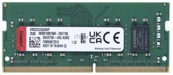 Kingston Пам'ять ноутбука Kingston DDR4 8GB 3200 KVR32S22S8/8WP фото