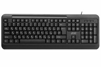 2E Клавіатура мембранна KM1040 104key, USB-A, EN/UK/RU, чорний 2E-KM1040UB фото