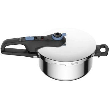 Tefal Скороварка Secure Trendy, 4л, з паровим кошиком, нержавіюча сталь, пластик P2580402 фото