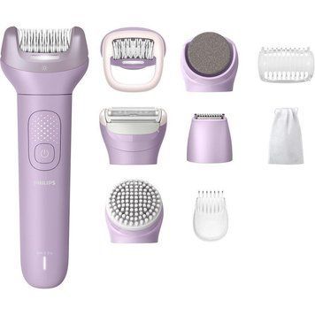 Philips Епілятор Philips Series 9000 дисковий, аккумул., пінцет.-32, волог.+сух., насадок-6, футляр, фіолетовий BRE728/00 фото