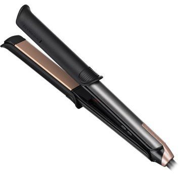 Remington Випрямляч 2в1 ONE STRAIGHT & CURL, 2в1 випрямляч та плойка, темп.режимов-5, 150-230С, кейс та рукавичка в комплекті, кераміка, чорний S6077 фото