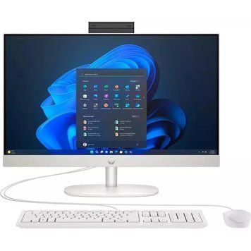 HP Комп'ютер персональний моноблок 245-G10 23.8" FHD IPS AG, AMD R5-7520U, 16GB, F512GB, UMA, WiFi, кл+м, 3р, Win11P, білий 936K4EA фото