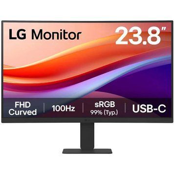 LG Монітор LG 23.8" 24U421A-B HDMI, USB-C, Audio, VA, 100Hz, sRGB 99%, CURVED 24U421A-B фото