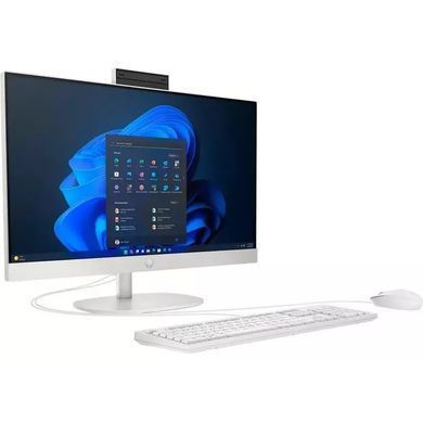 HP Комп'ютер персональний моноблок 245-G10 23.8" FHD IPS AG, AMD R5-7520U, 16GB, F512GB, UMA, WiFi, кл+м, 3р, Win11P, білий 936K4EA фото