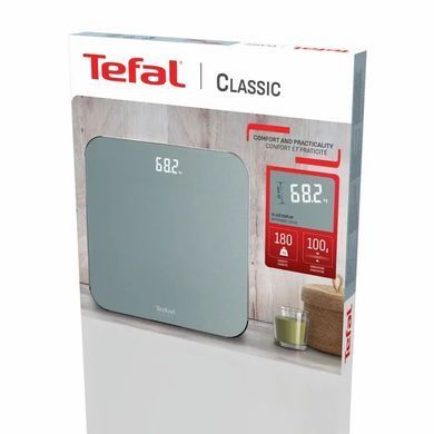 Tefal Ваги Tefal підлогові Classic, 180кг, AAAx3 в комплекті, скло, сірий PP1903V0 фото