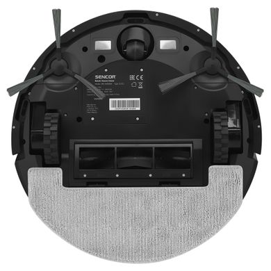 Sencor Робот-пылесос, 1000Вт, 3000Па, h=7.5см, влажная уборка, контр пыль -0.34л, вода -0.25л, автон. работа до 140мин, вес-3.5кг, НЕРА, самоочистка, черный SRV6485BK фото
