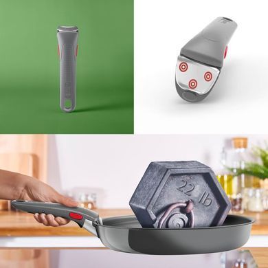Tefal Набір посуду Ingenio Renew, знімна ручка, 3предмети, алюміній, бакеліт, сірий L2609502 фото