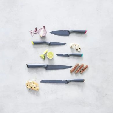 Tefal Набір ножів Fresh Kitchen, дерев'яна колода, 5шт, нержавіюча сталь, пластик, дерево, чорний K122S504 фото
