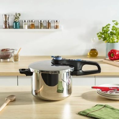 Tefal Скороварка Secure Trendy, 4л, с паровой корзинкой, нержавеющая сталь, пластик P2580402 фото