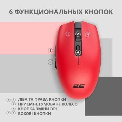 Миша 2E MF2030 Rechargeable WL Red 2E-MF2030WR фото