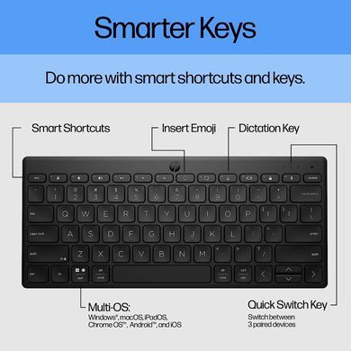 HP Клавіатура 350 Compact Multi-Device BT UKR black 692S8AA фото