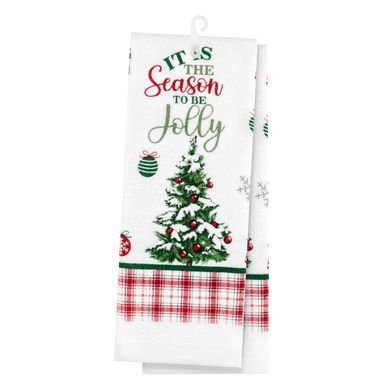 ARDESTO Набір рушничків для кухні Christmas Tree 38х63см, 2шт, 100% бавовна, зелений