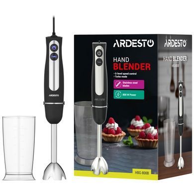 ARDESTO Блендер погружной HBG-800B, 800Вт, чаша-600мл, черно-серебристый HBG-800B фото