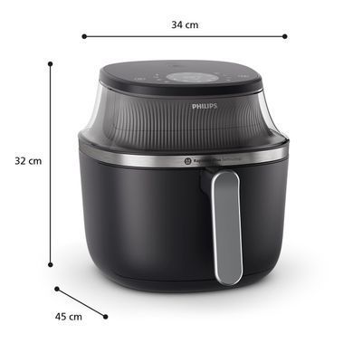Philips Мультипечь Ovi XL Series 3000, 2000Вт, чаша-7.2л, сенсорное управл., 16 авто. программ, пластик, чорний NA341/00 фото