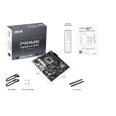 ASUS Материнcька плата PRIME H810M-A WIFI s1851 H810 2xDDR5 M.2 HDMI DP Wi-Fi BT ATX 90MB1KJ0-M0EAY0 фото