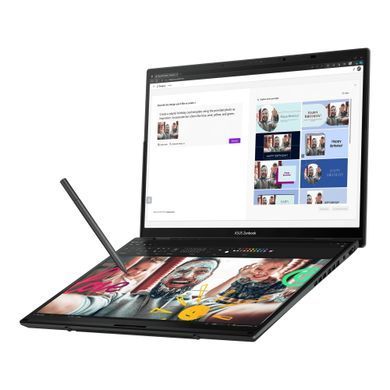 ASUS Ноутбук Zenbook Duo UX8406CA-QL048W 14" FHD OLED, Intel Ultra 9 285H, 32GB, F2TB, UMA, Win11, Сірий 90NB14X1-M001R0 фото