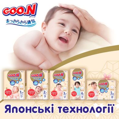 Підгузки GOO.N Premium Soft для дітей 12-20 кг (розмір 5(XL), на липучках, унісекс, 40 шт.) F1010101-150 фото