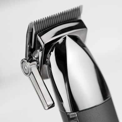 BaByliss Машинка для стриження, мережа+акум., вібраційний мотор, насадок-10, кейс, чохол, гребінець у компл., сталь, сірий E996E фото