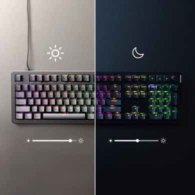 HyperX Клавиатура механическая Alloy Rise 106key, Red, USB-A, EN/UA, RGB, черный 7G7A3AA фото