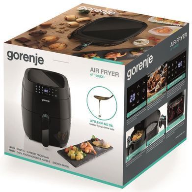 Мультипіч Gorenje AF1409DB /1400 Вт./таймер/антипригарне покриття/ корпус- пластик+ метал AF1409DB фото