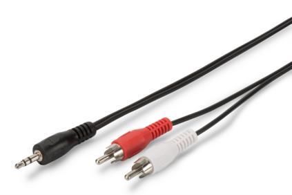 Digitus Stereo Cable (jack 3.5мм-M/RCA-Mx2)[Stereo Cable 1.5m (jack 3.5mm-M/RCA-Mx2)] AK-510300-015-S фото