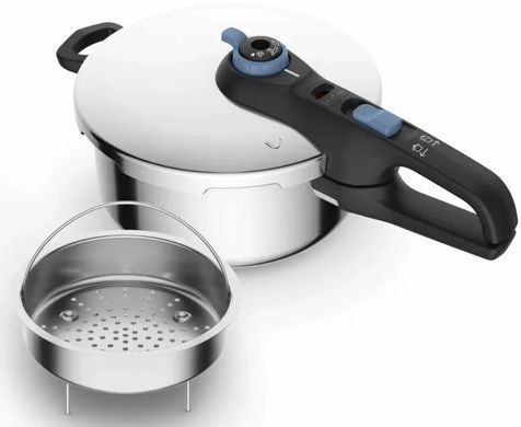 Tefal Скороварка Secure Trendy, 4л, с паровой корзинкой, нержавеющая сталь, пластик P2580402 фото