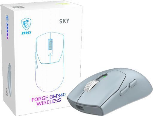 Миша MSI FORGE GM340 W SKY, WIRELESS, RGB, WL, синій S12-4301770-HH9 фото