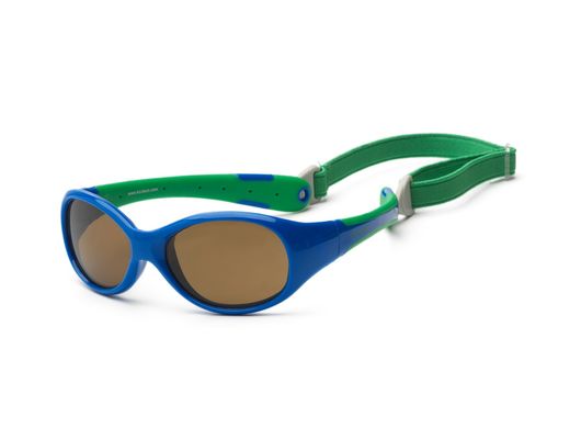 Детские солнцезащитные очки Koolsun сине-зеленые серии Flex (Размер: 3+) KS-FLRS003 фото