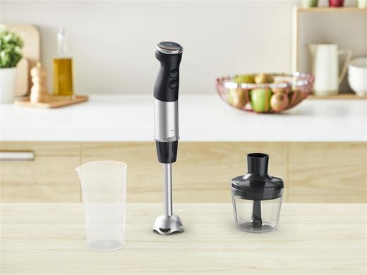 Tefal Блендер погружной Quickchef+ 1000Вт, 2в1, чаша-800мл, чопер-500мл, нержав-черный HB672830 фото