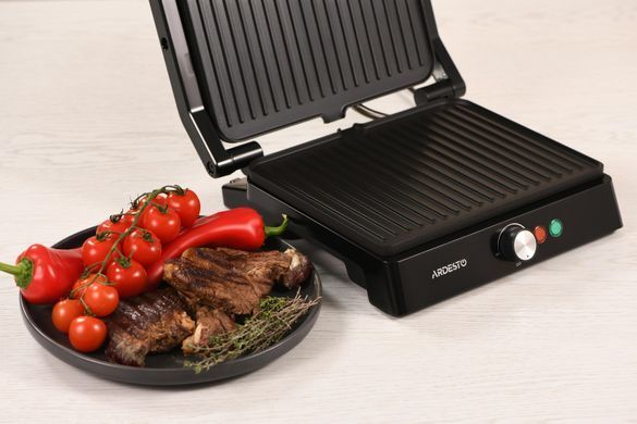 ARDESTO Гриль прижимной GH-1800MB, 1800Вт, раскрытие на 180&deg;, металл, черно-серебристый GH-1800MB фото