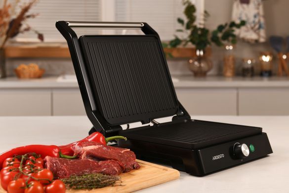 ARDESTO Гриль прижимной GH-1800MB, 1800Вт, раскрытие на 180&deg;, металл, черно-серебристый GH-1800MB фото