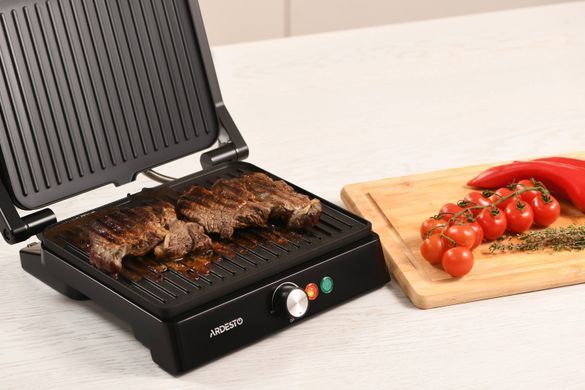 ARDESTO Гриль прижимной GH-1800MB, 1800Вт, раскрытие на 180&deg;, металл, черно-серебристый GH-1800MB фото