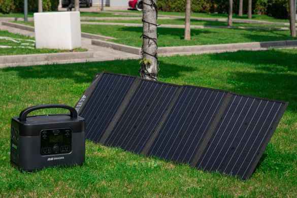 2E Портативна сонячна панель, 120 Вт зарядний пристрій, DC, USB-С PD18W, USB-A 24W 2E-LSFC-120 фото