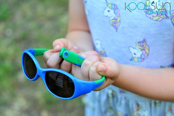 Дитячі сонцезахисні окуляри Koolsun синьо-зелені серії Flex (Розмір: 3+) KS-FLRS003 фото
