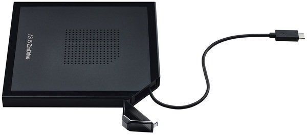 ASUS Привід оптичний портативний SDRW-08V1M-U DVD+-R/RW burner USB Type-C чорний cable-storage design Retail Box Slim 90DD02L0-M29000 фото