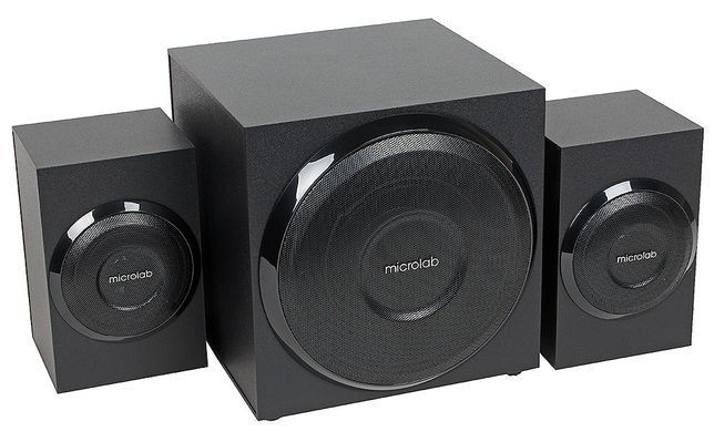 Microlab Акустична система M-110 2.1, 10W, mini-jack, чорний M-110 фото