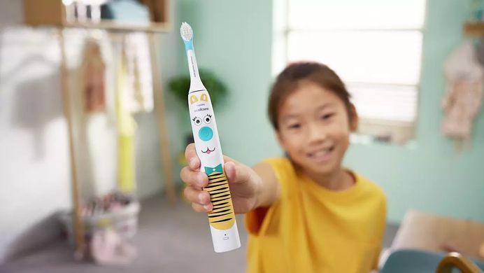 Philips Щетка зубная электр. Sonicare For Kids для детей , насадок-1, 2 комплекта наклеек HX3601/01 фото