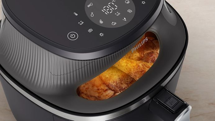 Philips Мультипечь Ovi XL Series 3000, 2000Вт, чаша-7.2л, сенсорное управл., 16 авто. программ, пластик, чорний NA341/00 фото
