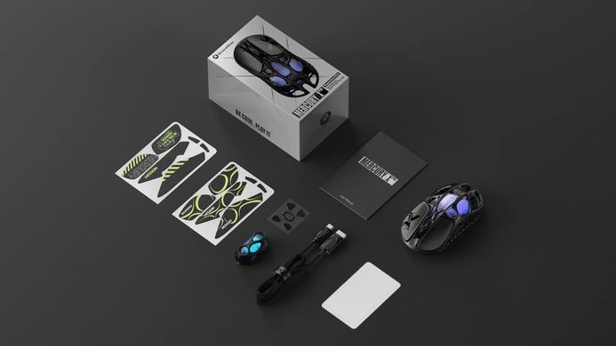 GravaStar Мышь Mercury X Pro, 8K, BT/WL/USB-A, RGB, чорний GSXPRO_BLK фото