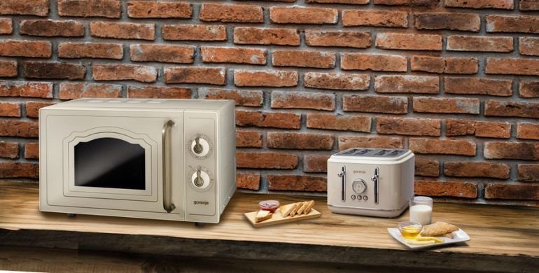 Gorenje Микроволновая печь Gorenje, 20л, мех. управл., 700Вт, бежевый MO4250TCLI фото